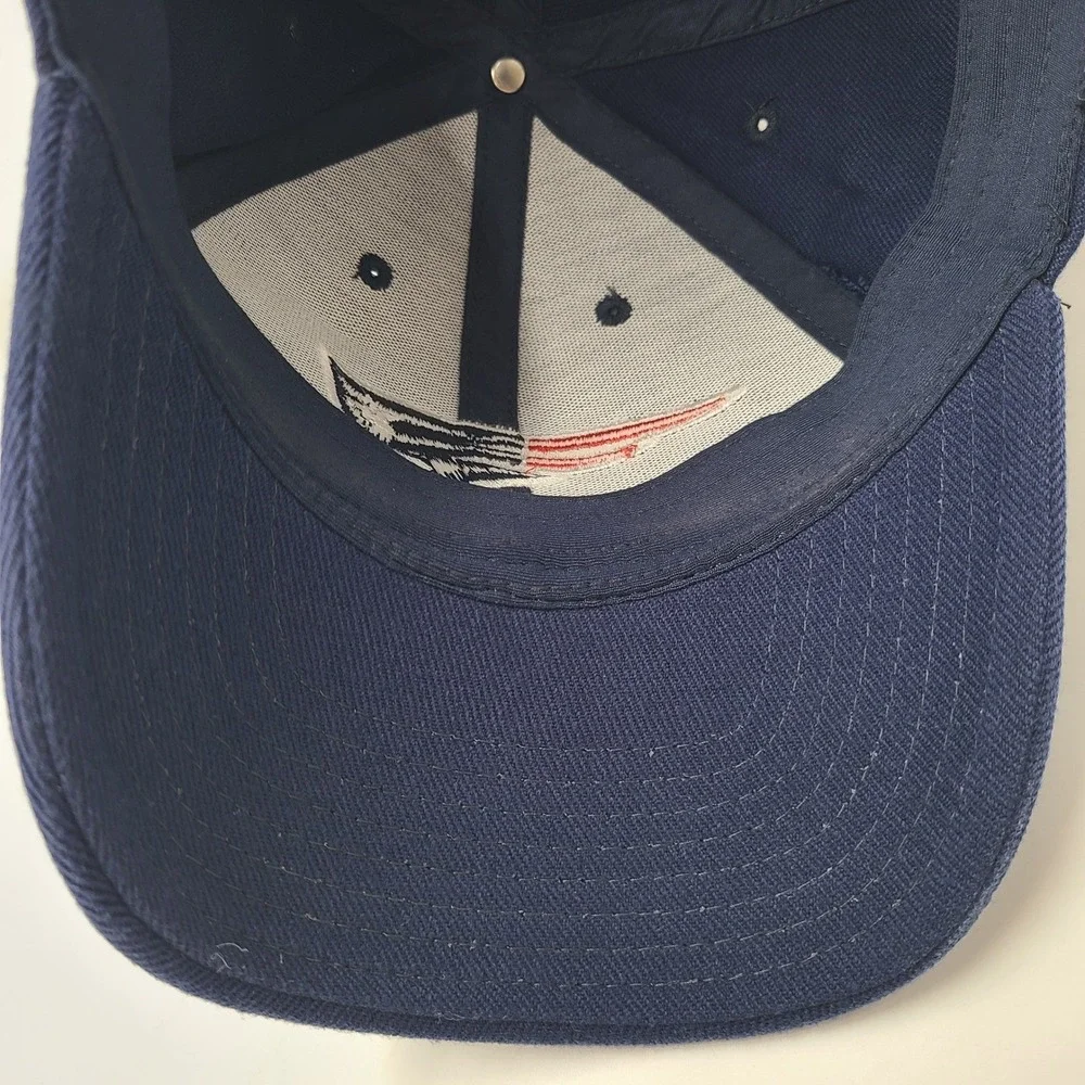 New England Patriots Hat Fitted S-M Reebok Blue NFL Super Bowl XLVI Patch Men